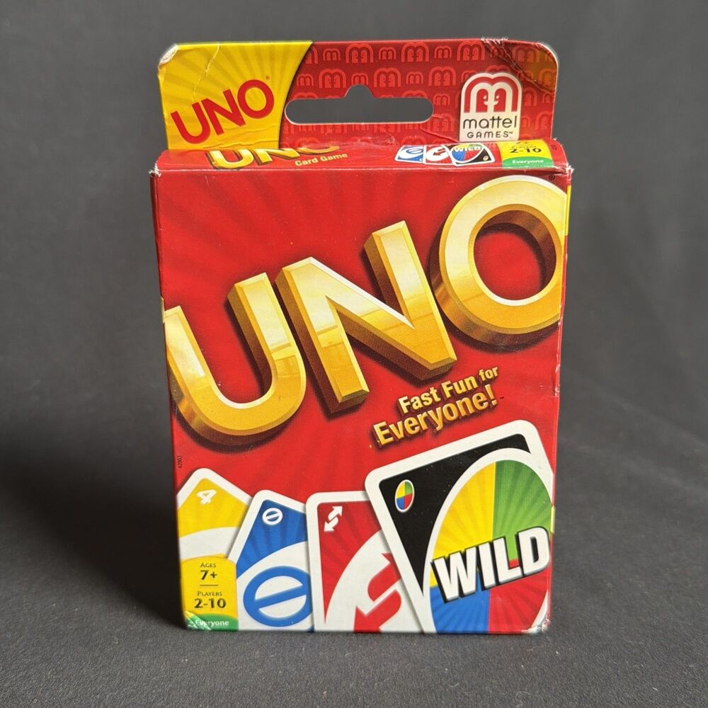 Mattel UNO Card Game with Customizable Wild Cards NEW IN BOX